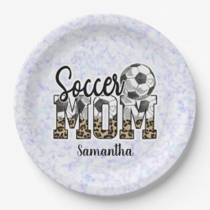 Proud Soccer Mum – Sideline Champion Paper Plate