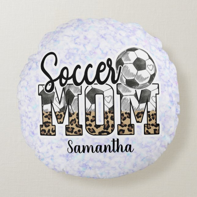 Proud Soccer Mum – Sideline Champion Round Cushion (Front)