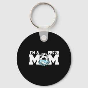Proud Soccer Volleyball Mum Gift For Sports Moms Key Ring