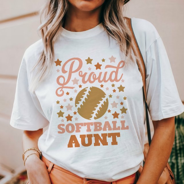 Proud Softball Aunt T-Shirt (Creator Uploaded)
