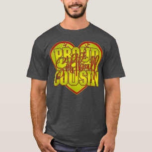 Proud Softball Cousin Family Matching T-Shirt