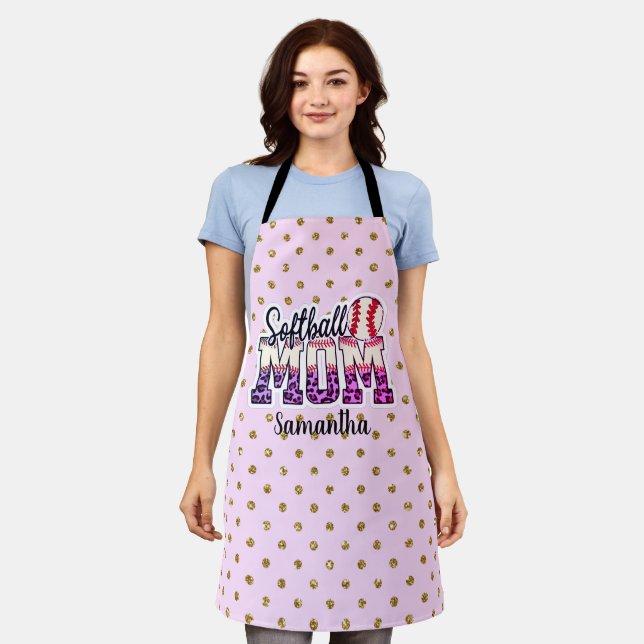 Proud Softball Mom Life Apron (Worn)