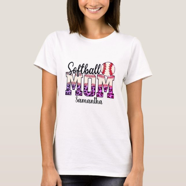 Proud Softball Mom Life T-Shirt (Front)