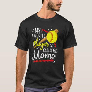 Proud Softball Momo Of A Softball Player Momo T-Shirt