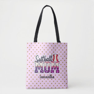 Proud Softball Mum Life Tote Bag