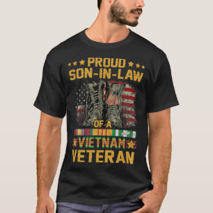Proud Son In Law Of A Vietnam Veteran Flag America T-Shirt