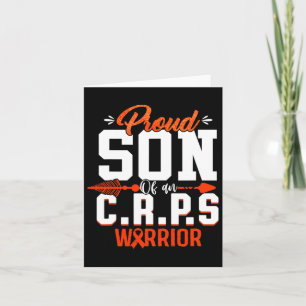Proud Son Of A Crps Warrior Month Orange Ribbon Card