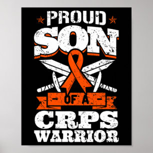 Proud Son Of A Crps Warrior Rsd Awareness Ribbon A Poster