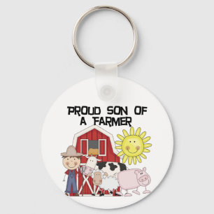 Proud Son of a Farmer Tshirts and Gifts Key Ring