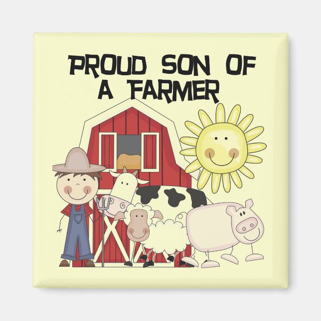 Proud Son of a Farmer Tshirts and Gifts Magnet (Front)