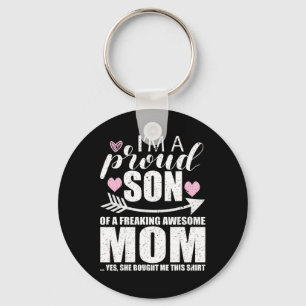 Proud Son Of A Freaking Awesome Mum Mothers Day Key Ring