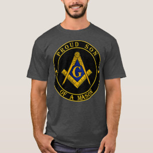 Proud son of a Mason  Freemason symbol Lewis PHA T-Shirt