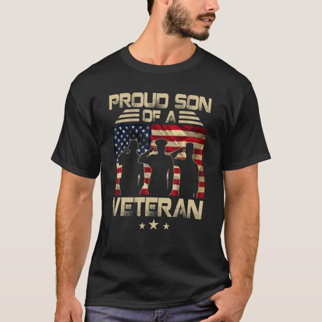 Proud Son Of A Veteran T-Shirt (Front)