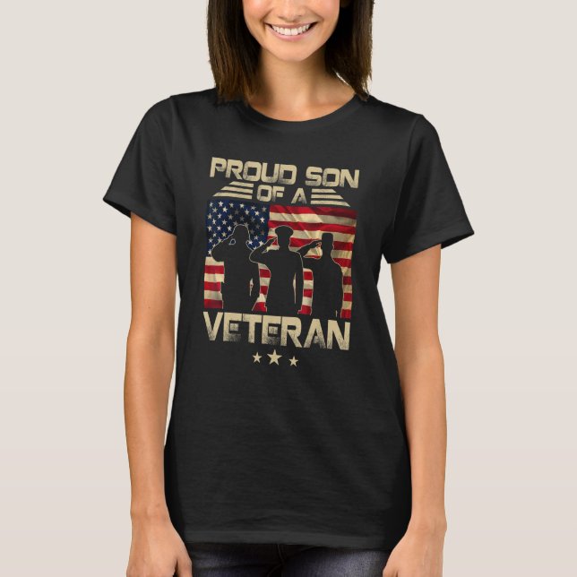 Proud Son Of A Veteran T-Shirt (Front)