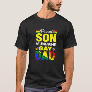Proud Son Of An Awesome Gay Dad Pride Month Rainbo T-Shirt