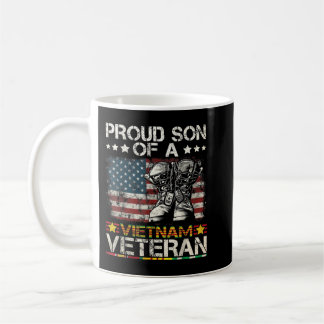 Proud Son Of Vietnam Veteran US Flag Coffee Mug