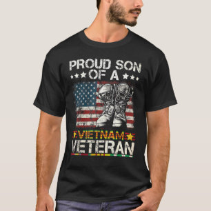 Proud Son Of Vietnam Veteran Us Flag T-Shirt