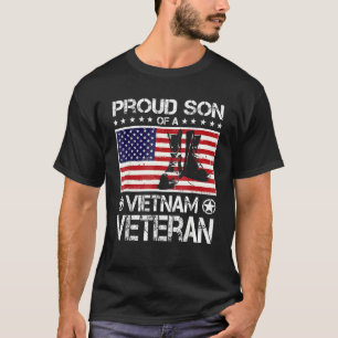 Proud Son Of Vietnam Veteran Us Flag T-Shirt