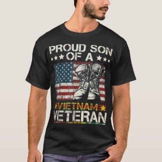 Proud Son Of Vietnam Veteran US Flag T-Shirt