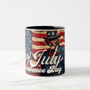 Proud Soul of the 4th of July Two-Tone Coffee Mug