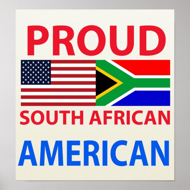 Proud South African American Poster (Front)