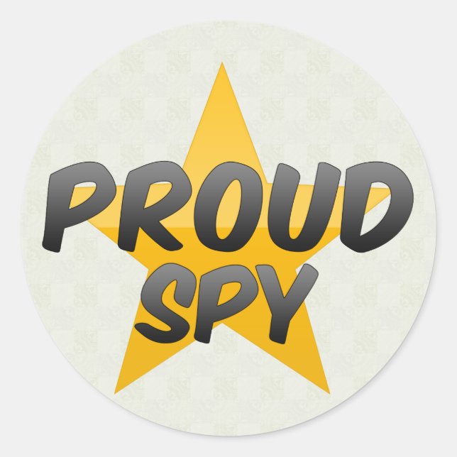 Proud Spy Classic Round Sticker (Front)