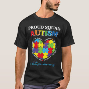 Proud Squad Autism Support Autism Awareness Family T-Shirt