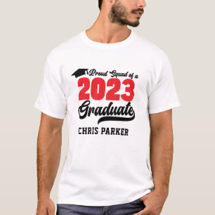 Proud Squad of a 2023 Graduate Red Bold Script T-Shirt
