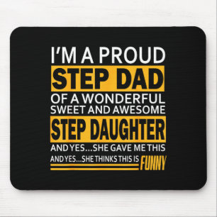 Proud Step Dad Father Day Gift For Stepdad From St Mouse Pad
