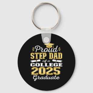 Proud Step Dad Of 2025 College Graduate Family 25 Key Ring