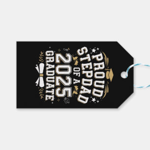 Proud Step Dad Of A 2025 Graduate Graduation Gift Tags