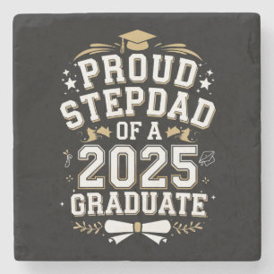 Proud Step Dad Of A 2025 Graduate Graduation Stone Coaster