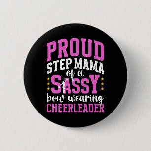 Proud Step-mama Of A Cheerleader Step-mother Cheer 6 Cm Round Badge