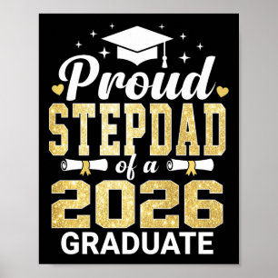 Proud Stepdad Of A 2026 Graduate Cl Of Graduation Poster