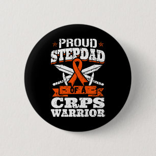 Proud Stepdad Of A Crps Warrior Rsd Awareness Ribb 6 Cm Round Badge