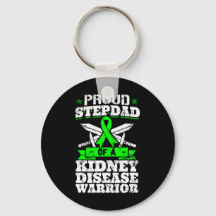 Proud Stepdad Of A Kidney Disease Warrior Ckd Awar Key Ring