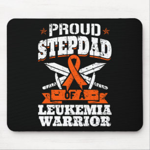 Proud Stepdad Of A Leukaemia Warrior Awareness Blo Mouse Pad