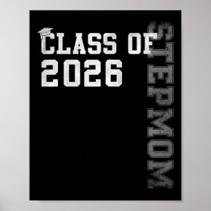 Proud Stepmom Of A 2026 Graduate Grad Senior Gradu Poster
