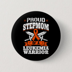 Proud Stepmom Of A Leukaemia Warrior Awareness Blo 6 Cm Round Badge