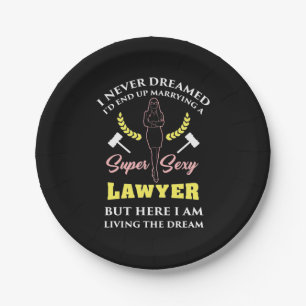 Proud Super Lawyer Lady Paper Plate