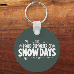 Proud Supporter of Snow Days Winter Snowflake Key Ring