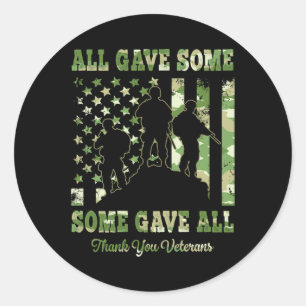 Proud Supporters Of Veterans And Patriots  Classic Round Sticker