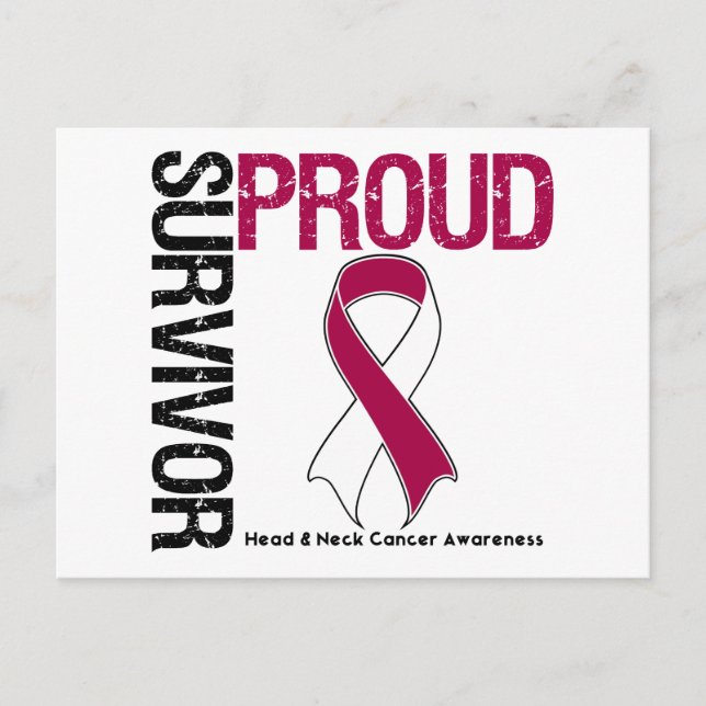 Proud Survivor - Head & Neck Cancer Postcard (Front)