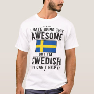 Proud Swedish Flag Sweden Heritage Swedish Roots T-Shirt