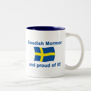 Proud Swedish Mormor (Grandmother) Two-Tone Coffee Mug