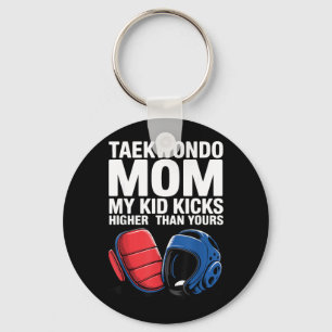 Proud Taekwondo Mum Martial Arts Parent Life Key Ring