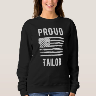 Proud Tailor Profession American Flag Premium Sweatshirt