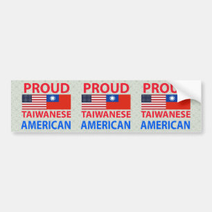Proud Taiwanese American Bumper Sticker