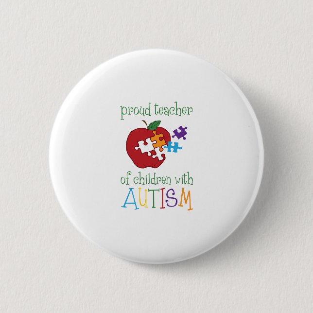 Proud Teacher 6 Cm Round Badge (Front)