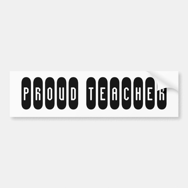 Proud Teacher Bumper Sticker (Front)